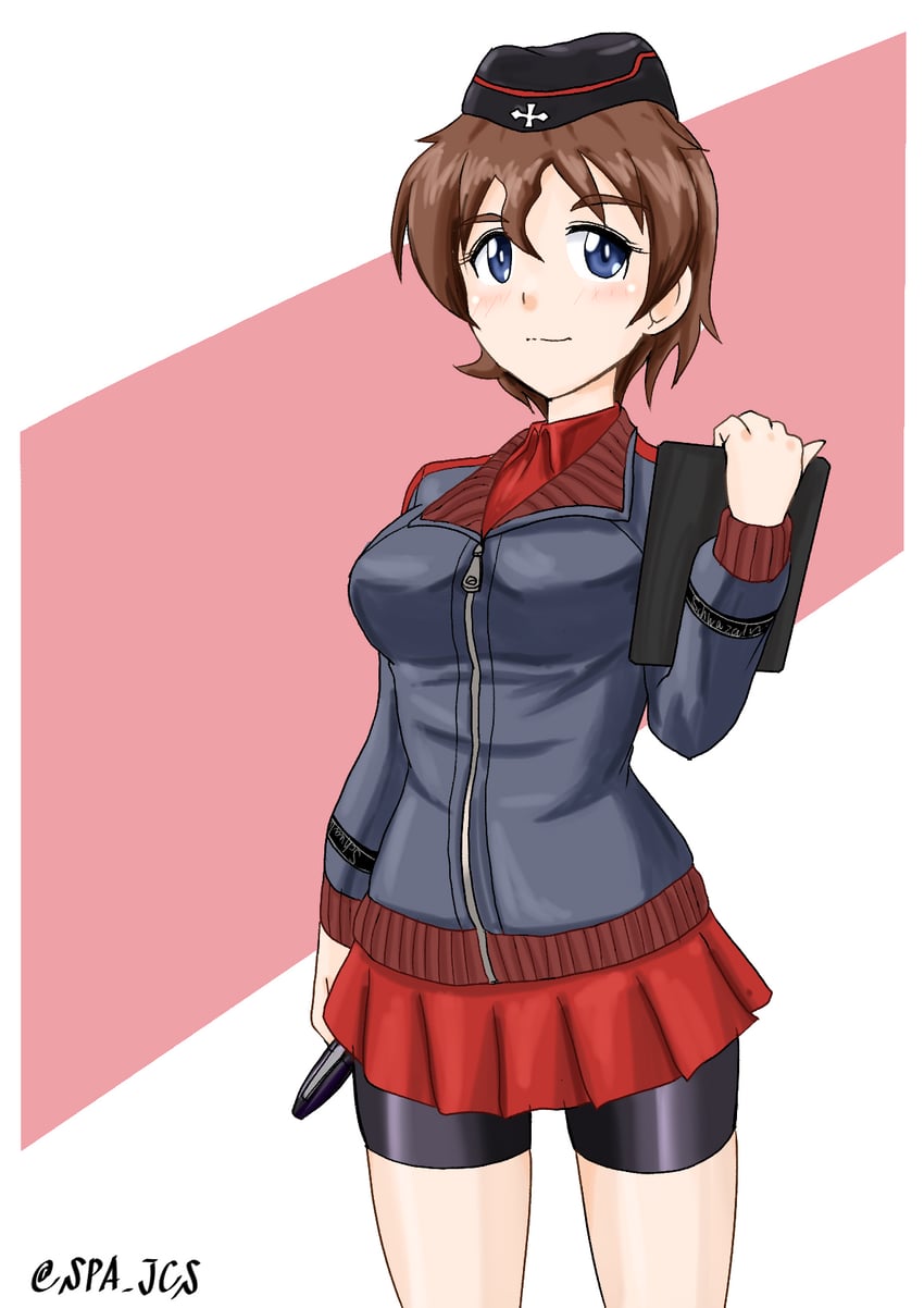 akaboshi koume (girls und panzer and 1 more) drawn by nspa_(spa-jcs)