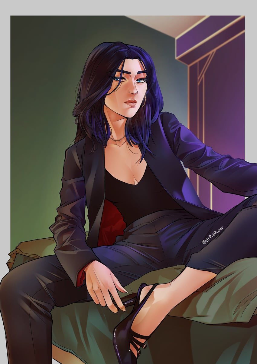 caitlyn and arcane caitlyn (league of legends and 1 more) drawn by art_akumu