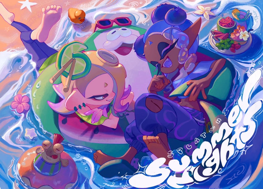shiver, frye, smallfry, and big man (splatoon and 1 more) drawn by ka1_(k4k37)