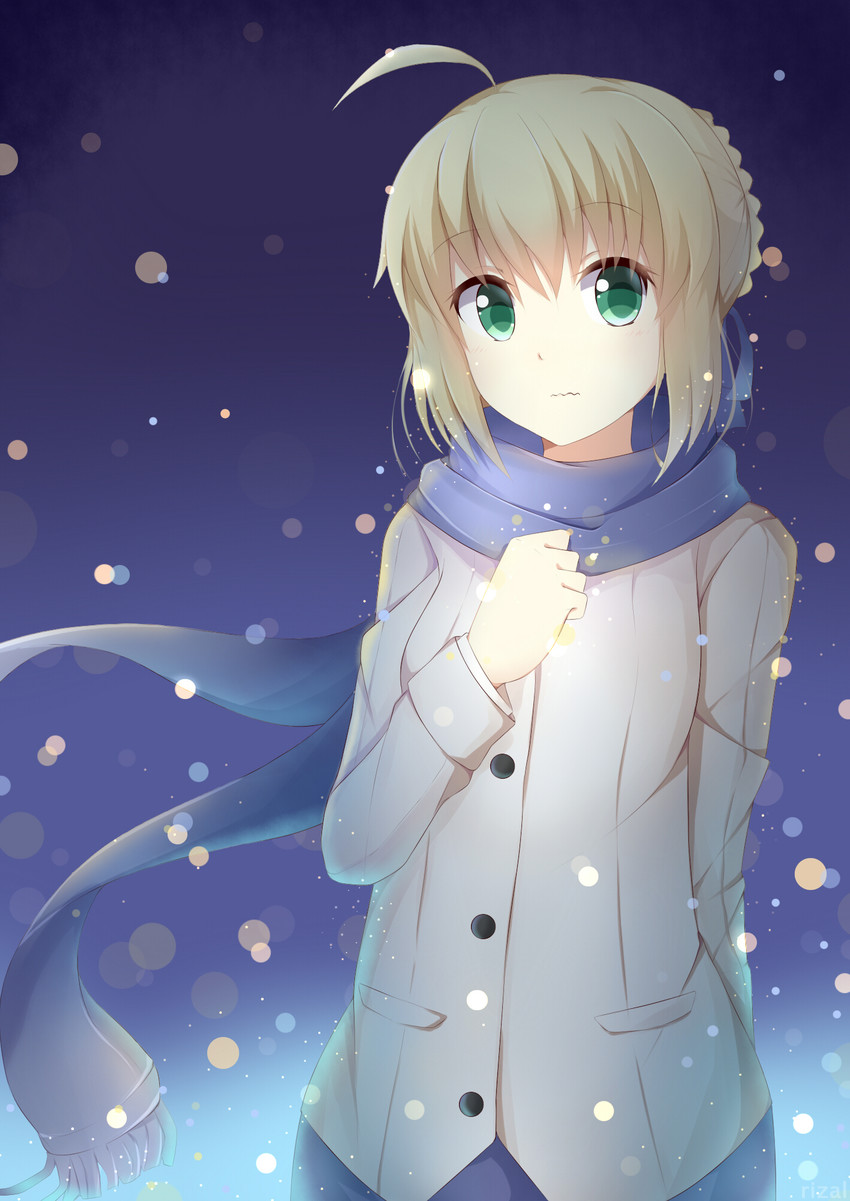 artoria pendragon and saber (fate and 1 more) drawn by kwkunai