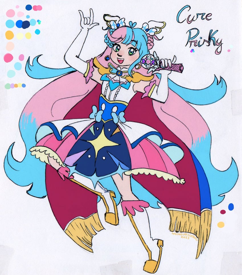 cure sky and cure prism (precure and 1 more) drawn by lovinglapislazuli