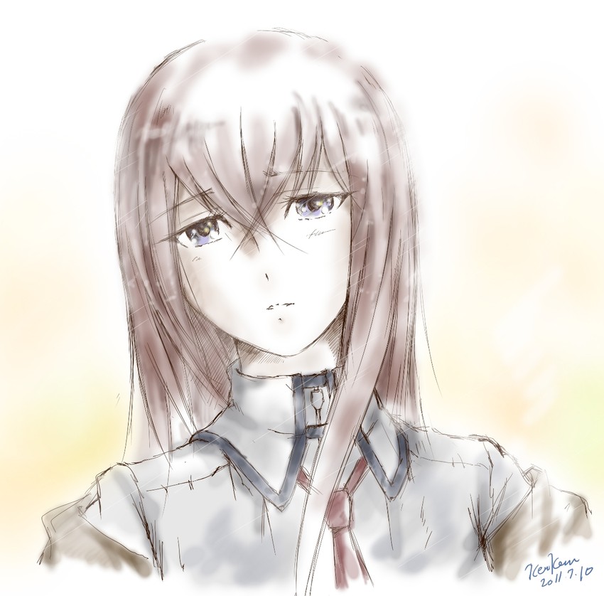 makise kurisu (science adventure and 1 more) drawn by kem_kem
