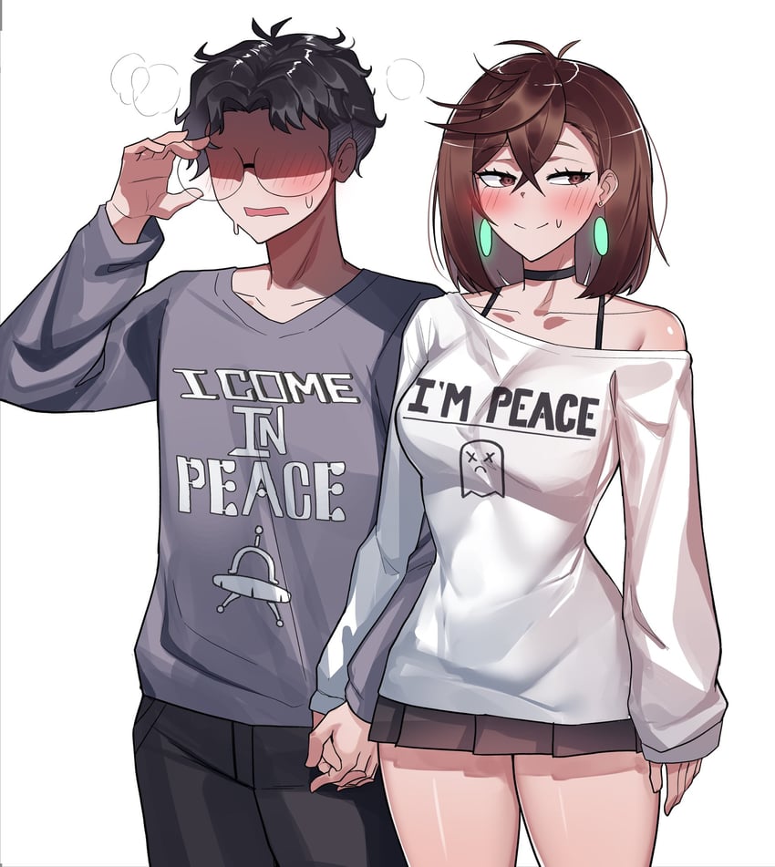 ayase momo and takakura ken (dandadan) drawn by ti_keep