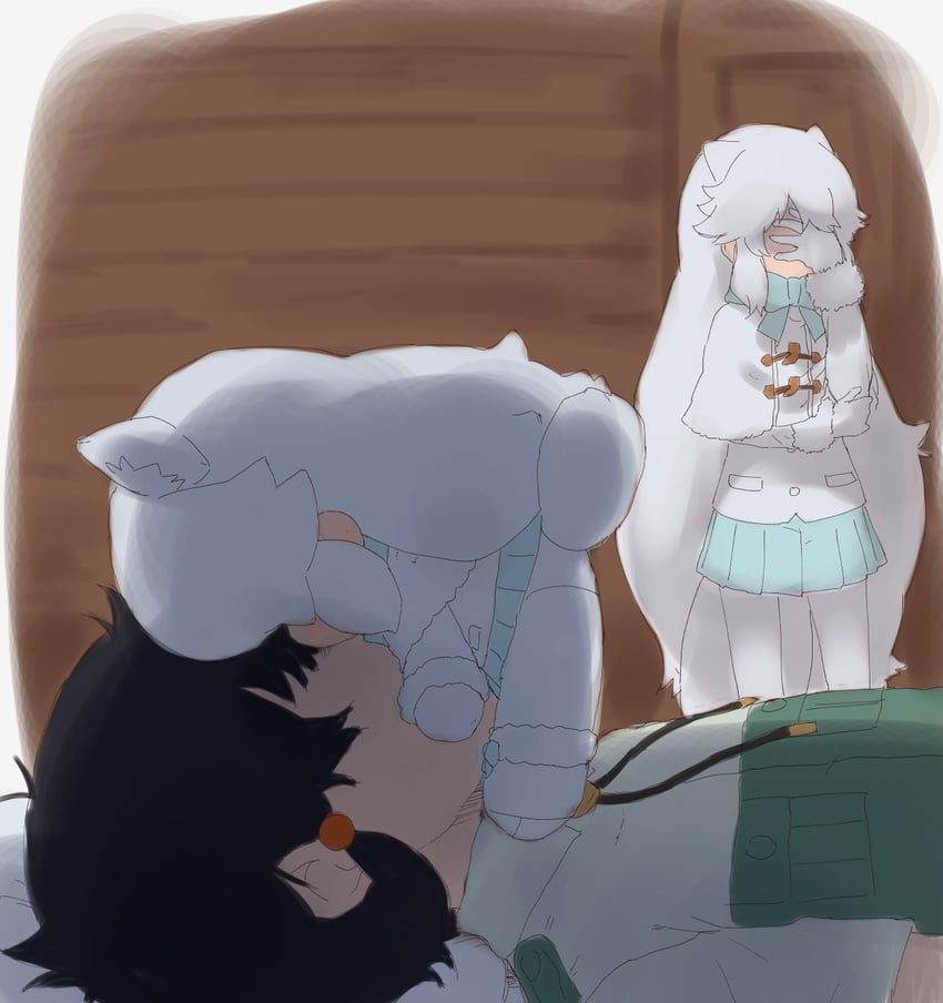 captain and arctic fox (kemono friends) drawn by gray_gray