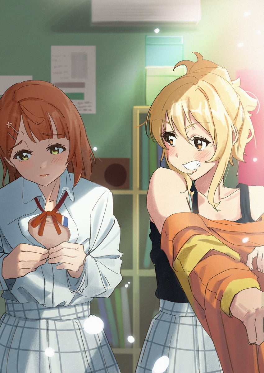 uehara ayumu and miyashita ai (love live! and 1 more) drawn by moshi_(0364p)