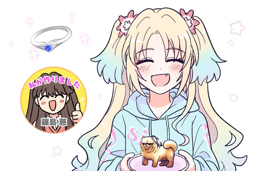 fujishima megumi and osawa rurino (love live! and 1 more) drawn by watage_modoki