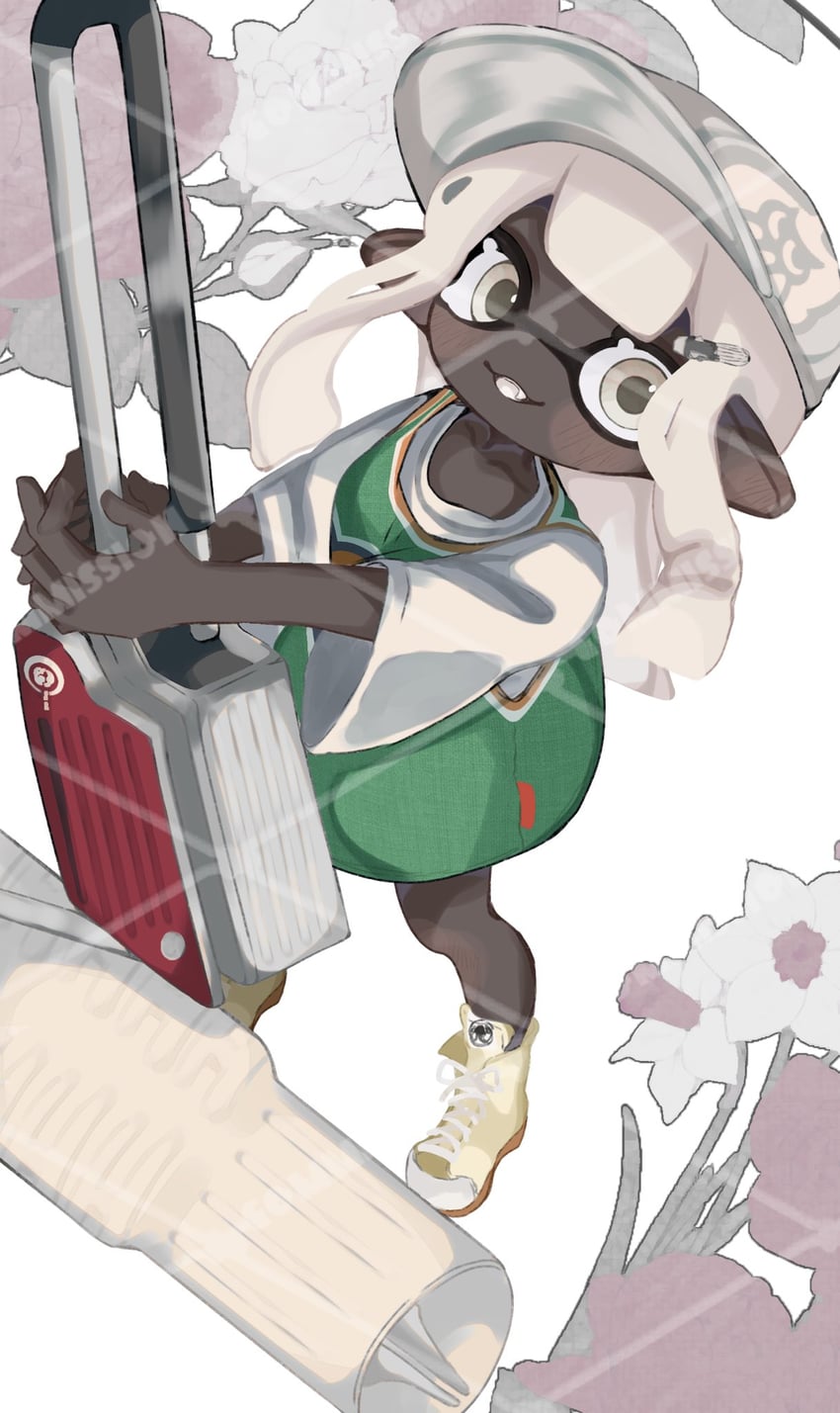 inkling player character and inkling girl (splatoon and 1 more) drawn by mitokon1994