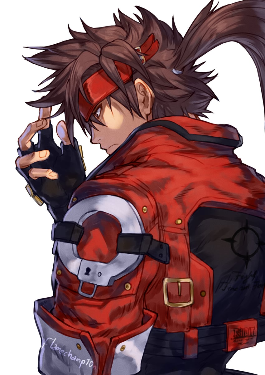 sol badguy (guilty gear and 1 more) drawn by flamechamp10n