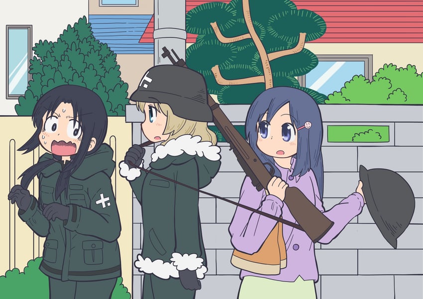 chito, yuuri, and naganohara yoshino (nichijou and 2 more) drawn by mushroomsucy