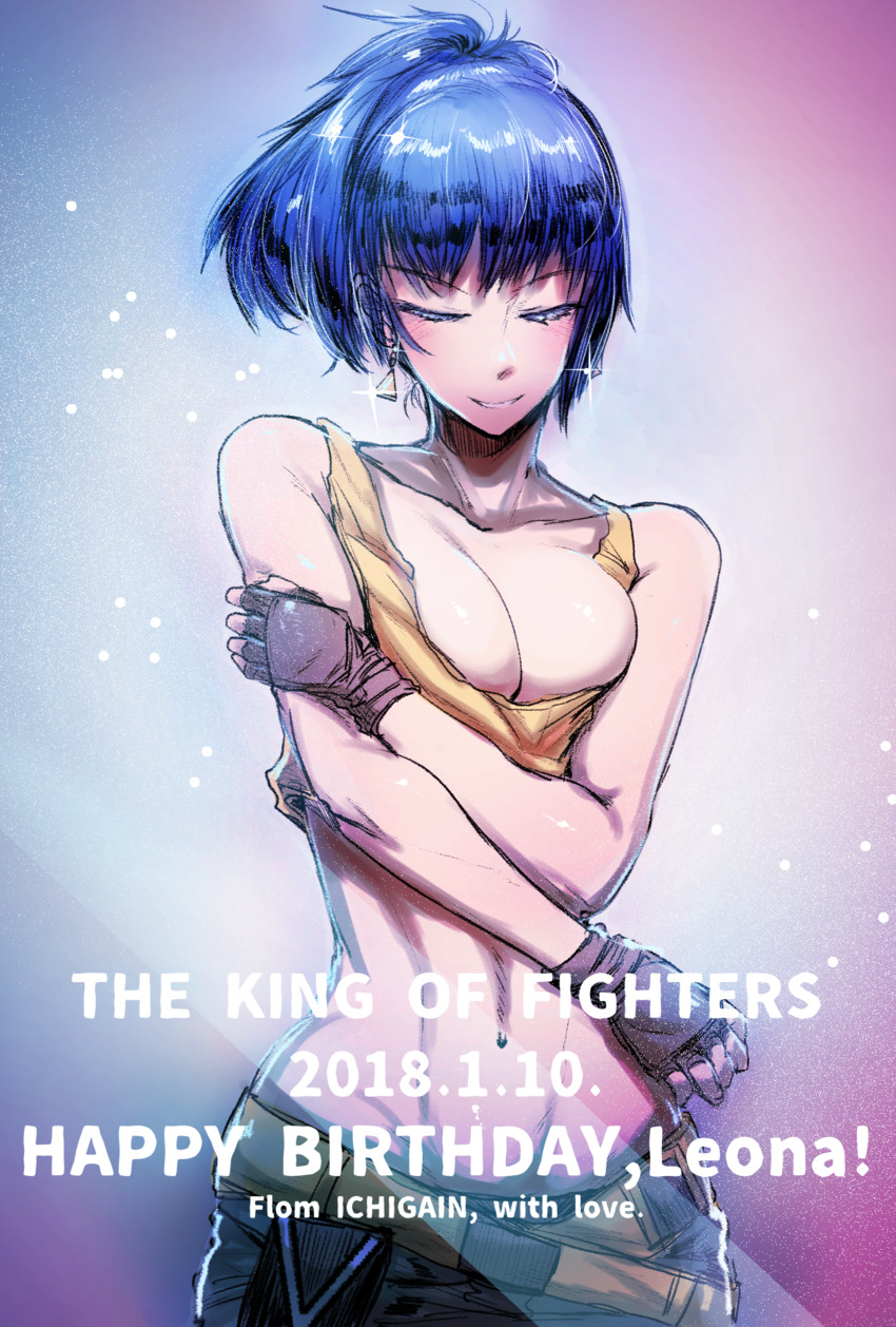 leona heidern (the king of fighters and 2 more) drawn by ichigain