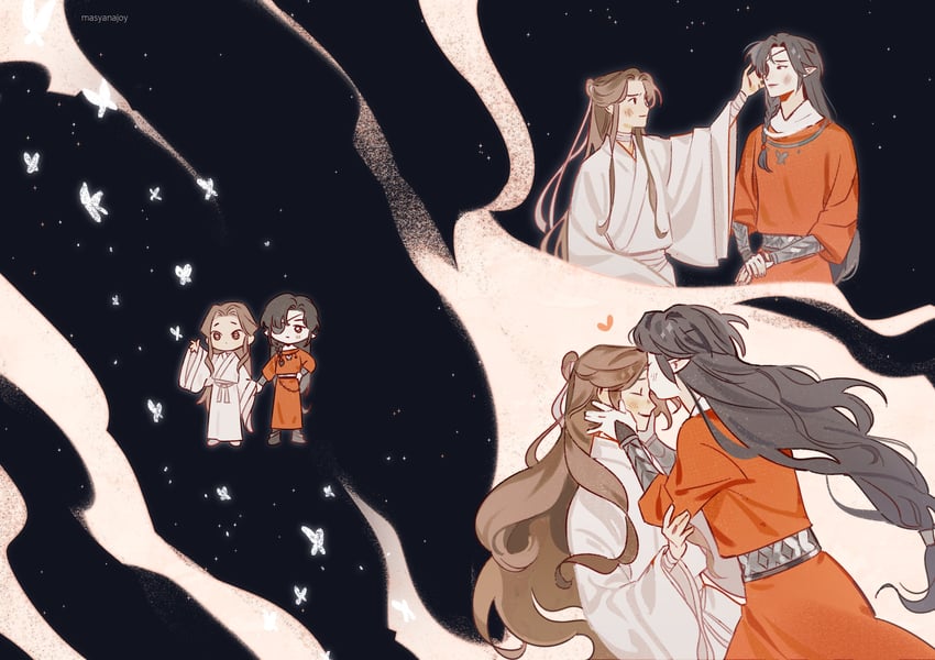 xie lian and hua cheng (tianguan cifu) drawn by masyanajoy