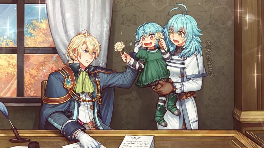 millium orion and jusis albarea (original and 3 more) drawn by hiomaika