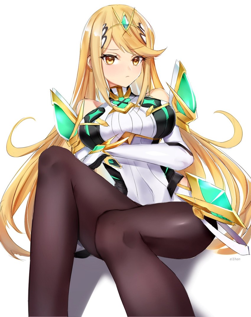 mythra (xenoblade chronicles and 2 more) drawn by yoru_(yowuyoru)