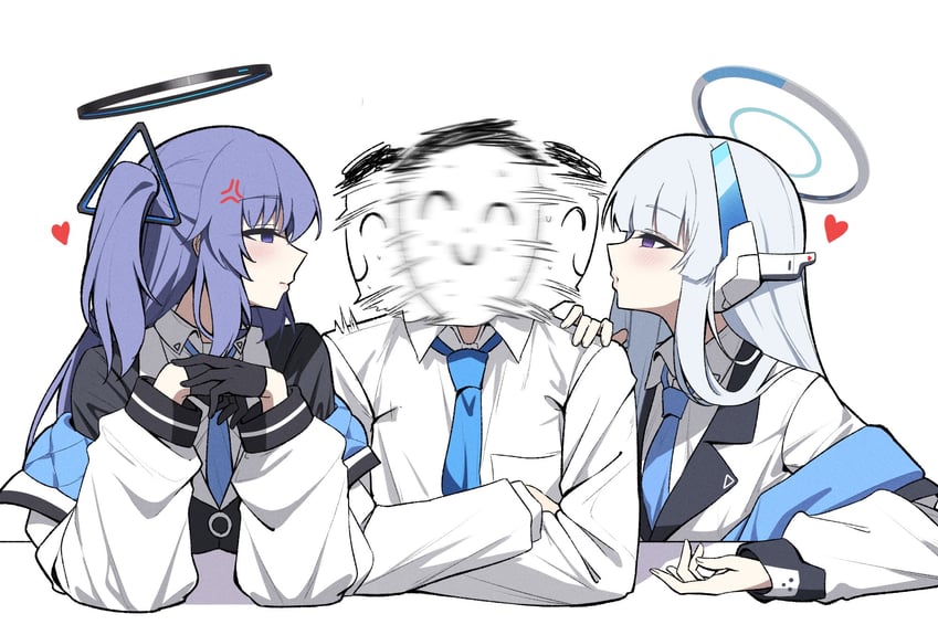 sensei, yuuka, doodle sensei, and noa (blue archive and 1 more) drawn by reia_76