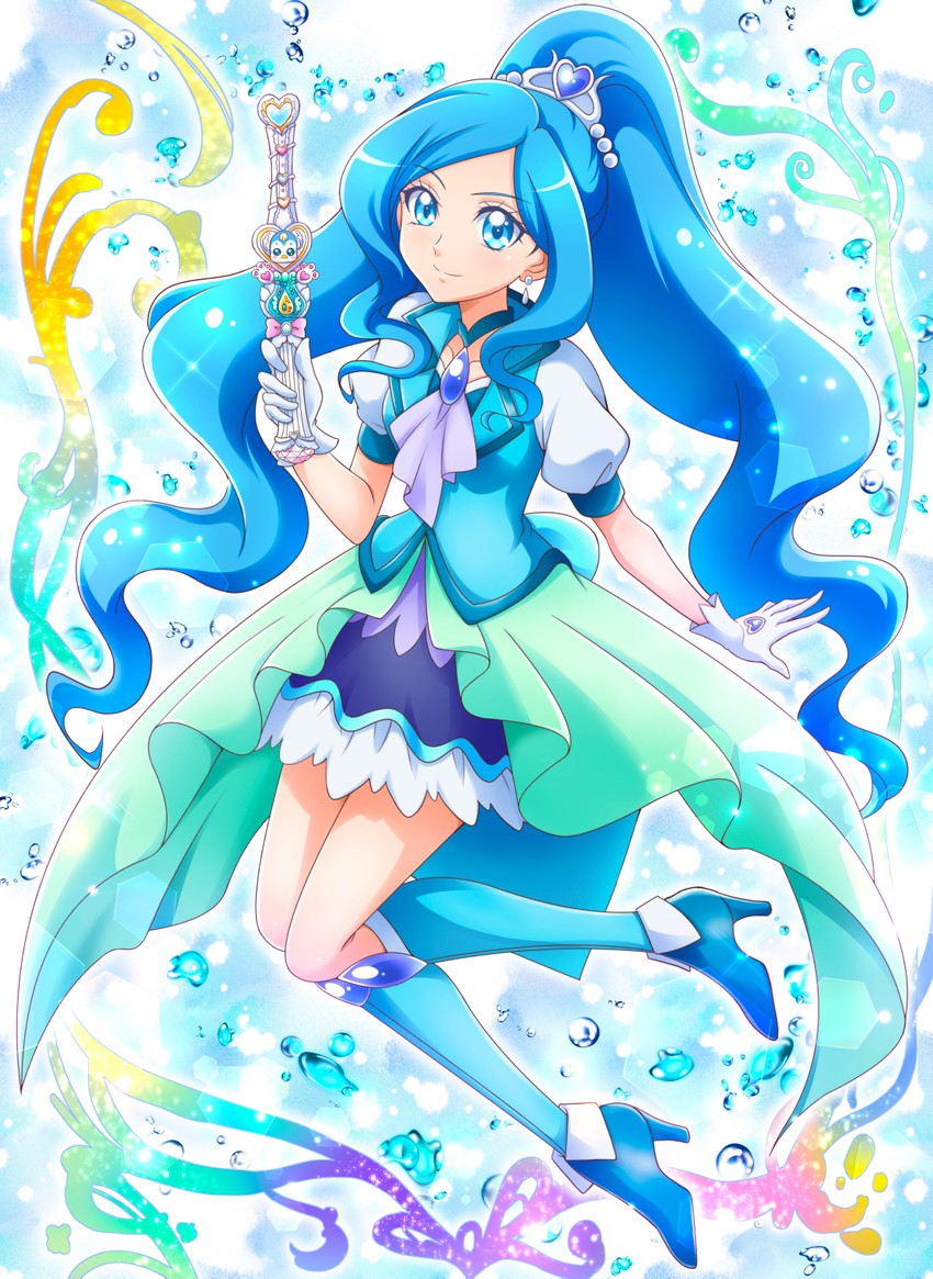 sawaizumi chiyu, cure fontaine, and pegitan (precure and 1 more) drawn by hanzou