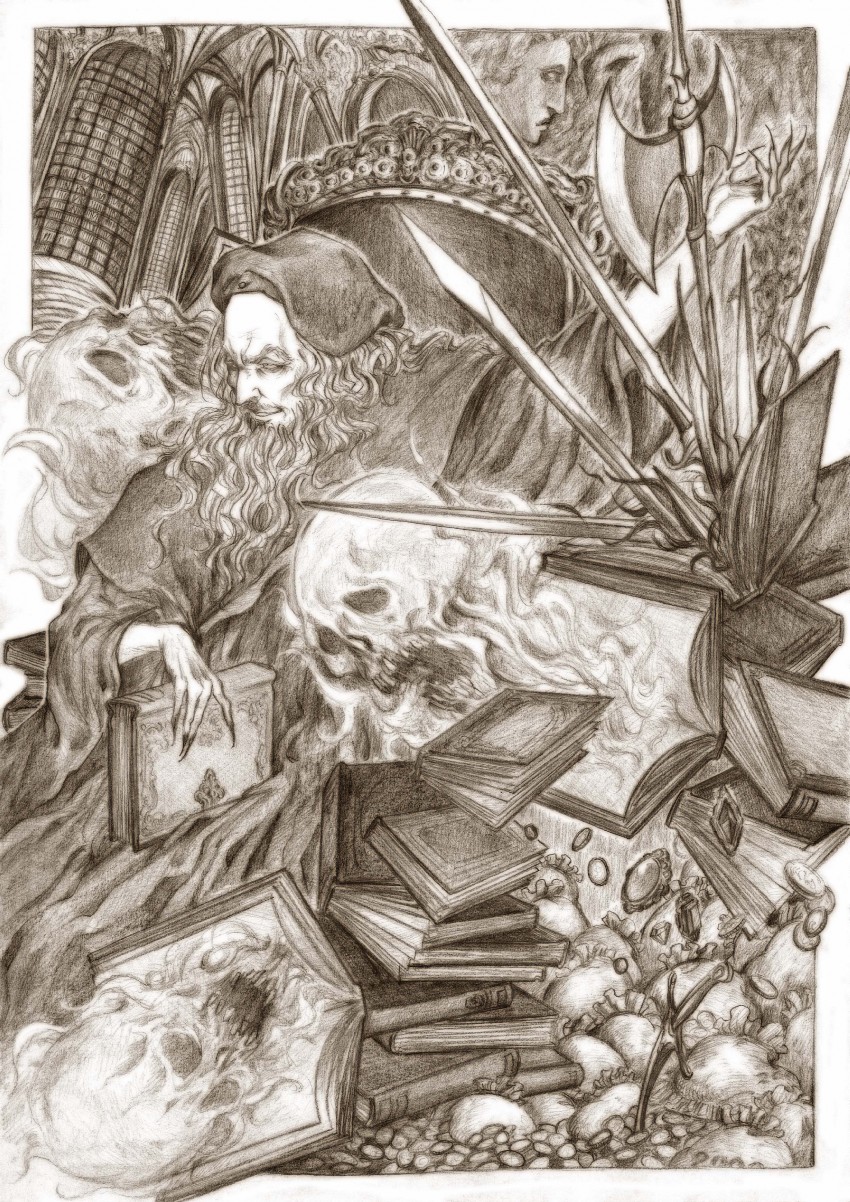master librarian (castlevania) drawn by daburoku