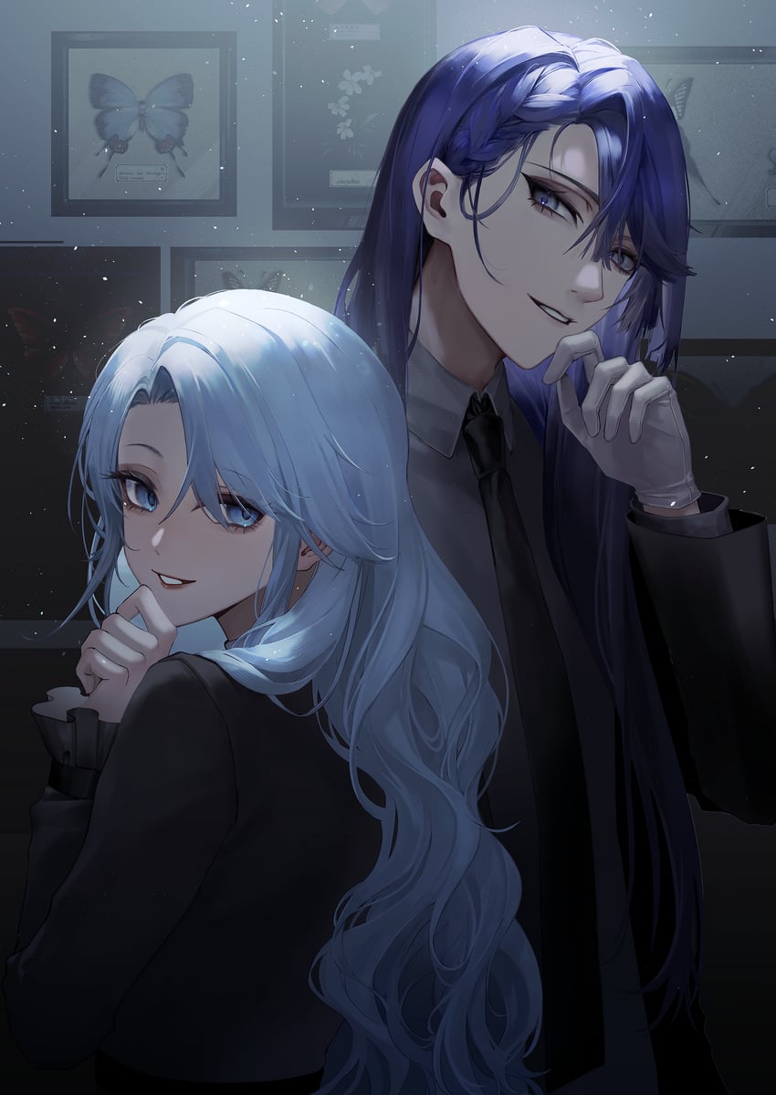 nagao kei and yukishiro mahiro (nijisanji) drawn by doku_kobuko