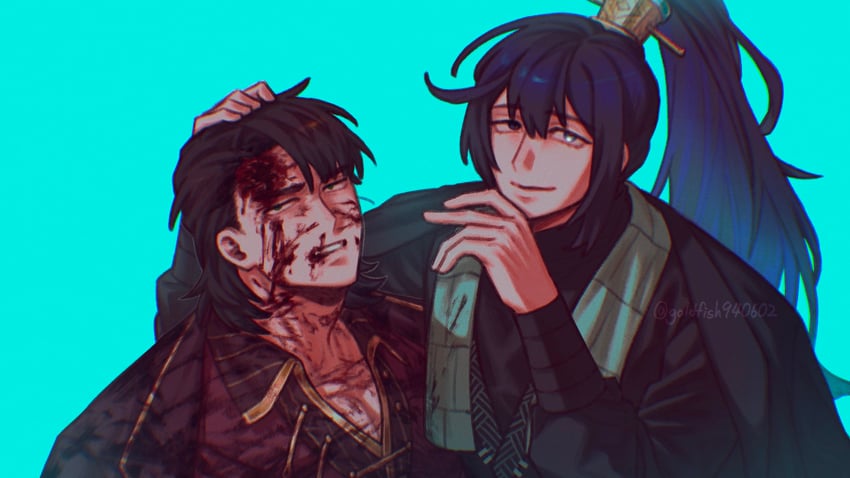 hong lu and meursault (project moon and 1 more) drawn by meat_(goldfish940602)