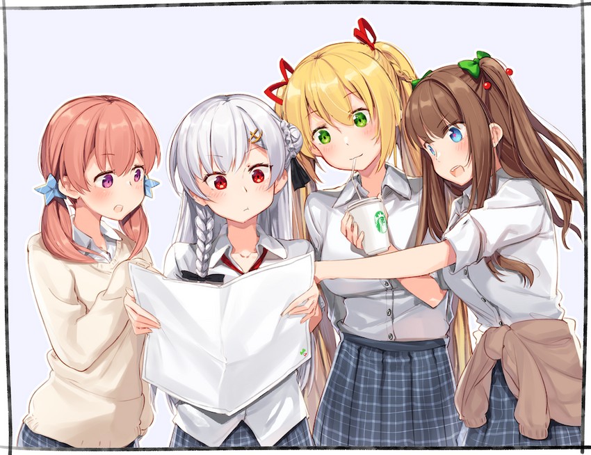 kakyouin chieri, kitakami futaba, kongou iroha, and yozakura tama (.live) drawn by kei_(soundcross)