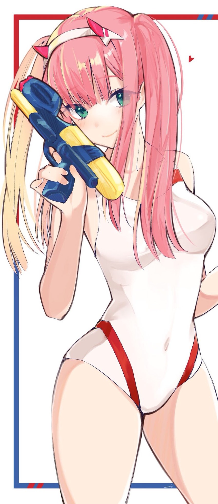 zero two (darling in the franxx) drawn by utayoi_(umakatare)