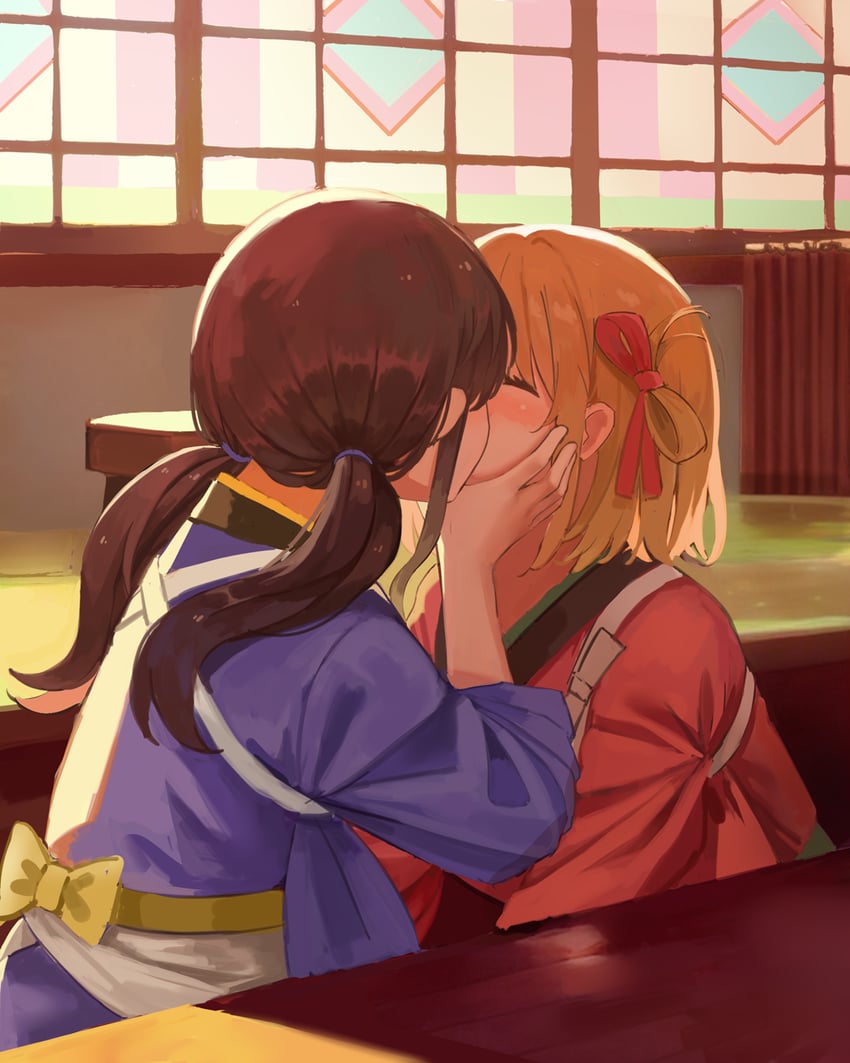 nishikigi chisato and inoue takina (lycoris recoil) drawn by milktea_(gggrrr2000)