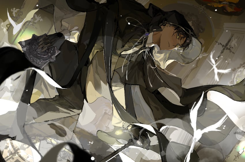 klein moretti and arrodes (lord of the mysteries) drawn by qingshuizhuoming