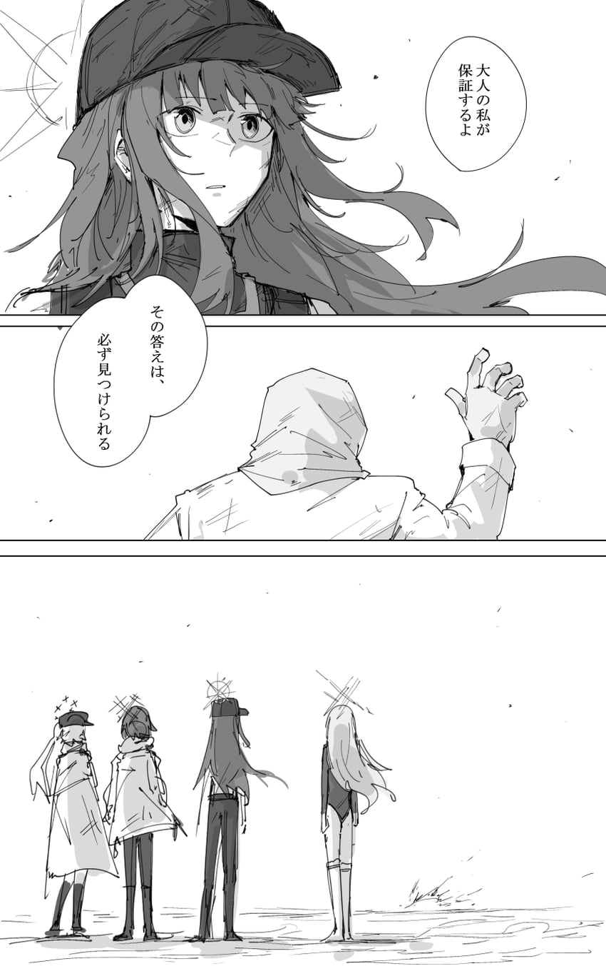 sensei, saori, atsuko, hiyori, and misaki (blue archive) drawn by kankan33333