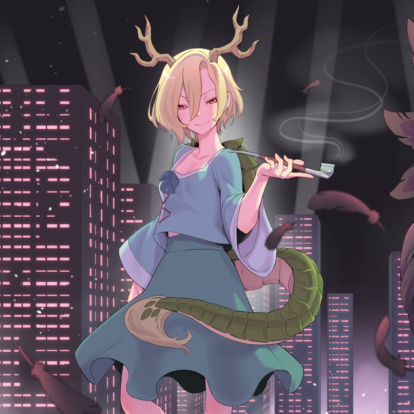 kicchou yachie (touhou and 1 more) drawn by kawayabug