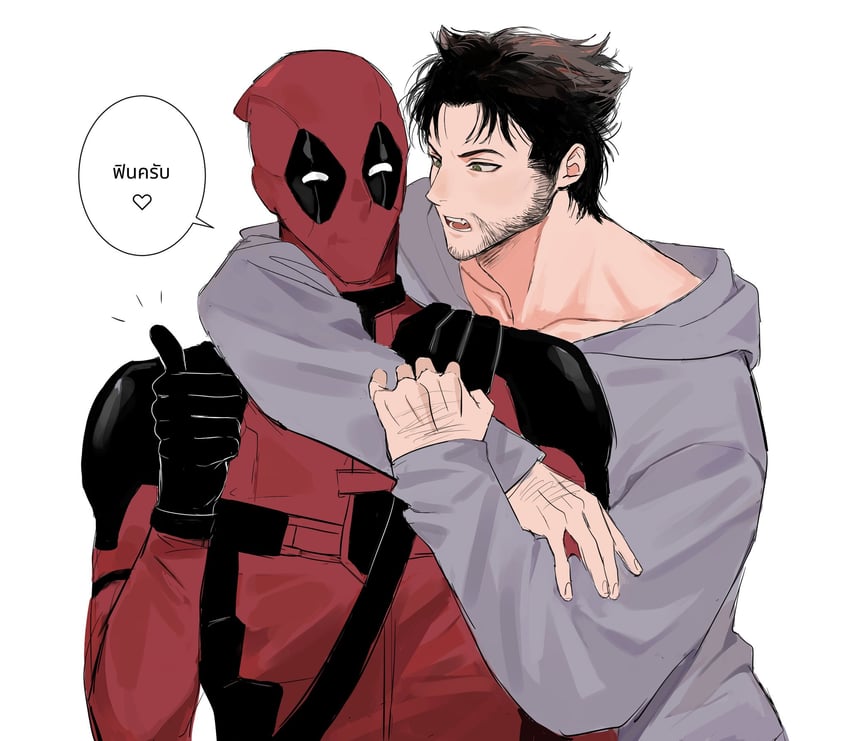 wolverine and deadpool (marvel and 3 more) drawn by adorablecat7