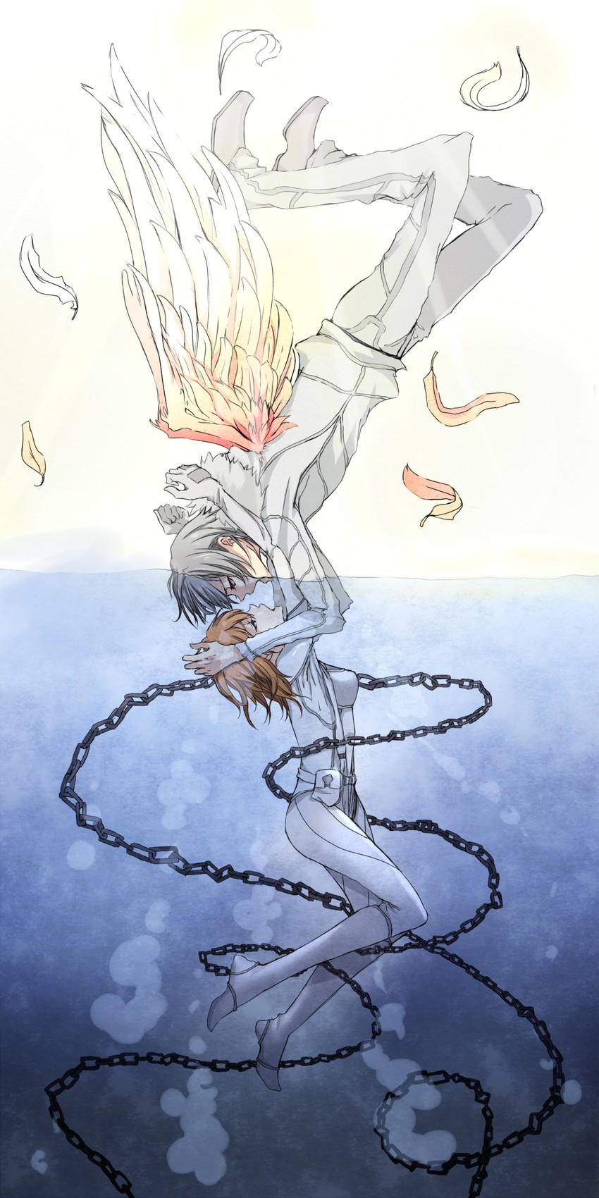 accelerator and misaka worst (toaru majutsu no index and 1 more) drawn by cako_(a_ben)