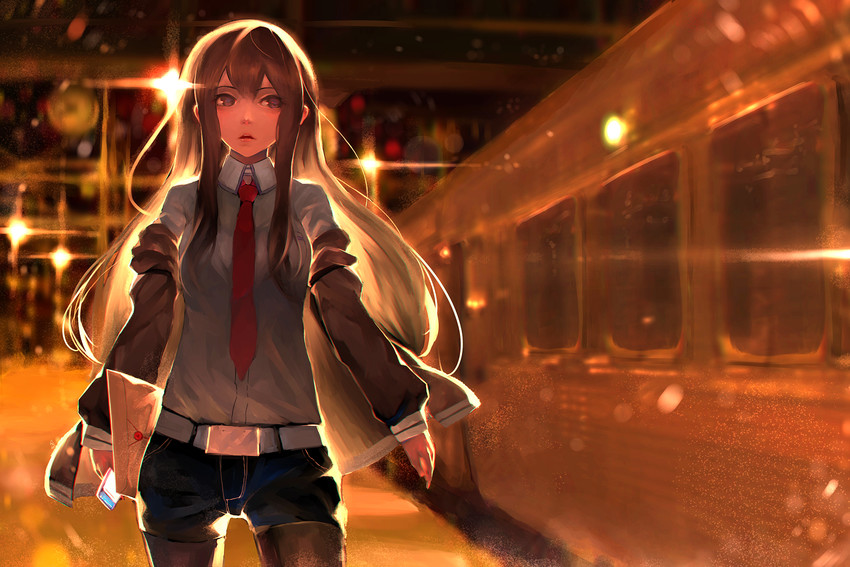 makise kurisu (science adventure and 1 more) drawn by jun_project