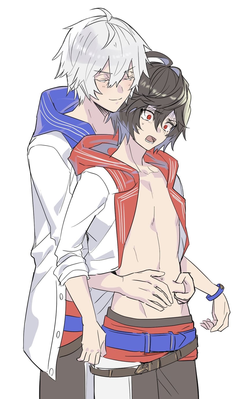 sandalphon and lucifer (granblue fantasy) drawn by makita_(homosapiensu)