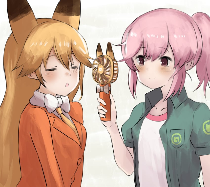ezo red fox and nana (kemono friends) drawn by gaga_(gamerakero)