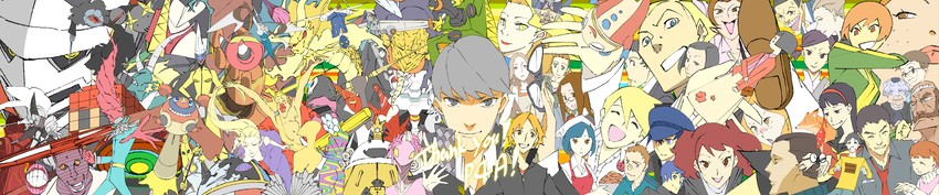 narukami yu, shirogane naoto, satonaka chie, kujikawa rise, amagi yukiko, and 46 more (persona and 2 more) drawn by hei_jin