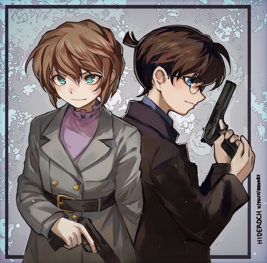 edogawa conan, haibara ai, and miyano shiho (meitantei conan) drawn by st_ard