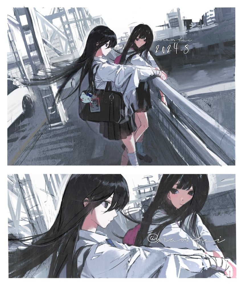hello kitty (original and 2 more) drawn by shuishuisama