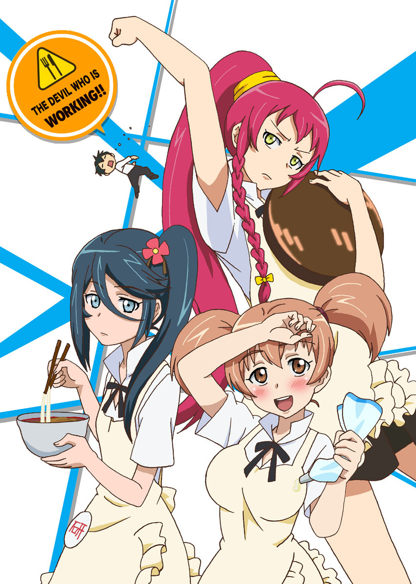 taneshima popura, inami mahiru, yamada aoi, sasaki chiho, yusa emi, and 2 more (working!! and 1 more) drawn by anifamu