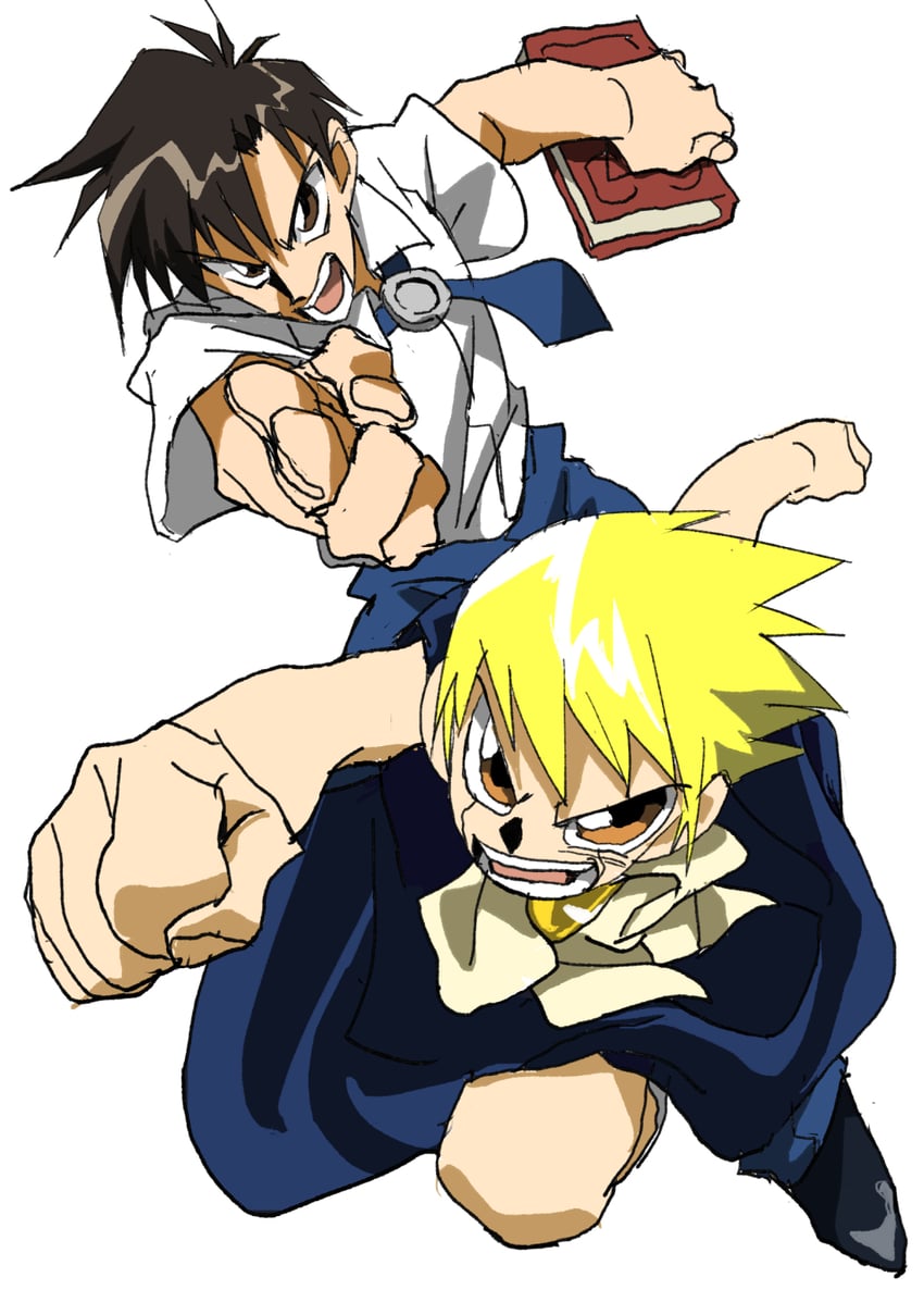gash bell and takamine kiyomaro (konjiki no gash!!) drawn by shino_(2919)
