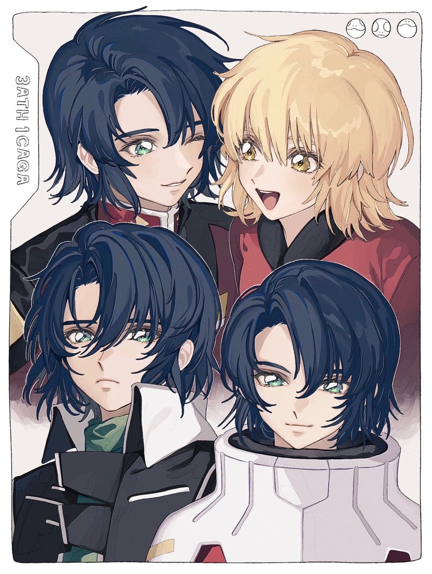 cagalli yula athha and athrun zala (gundam and 3 more) drawn by ao_(ao0_0nemu)
