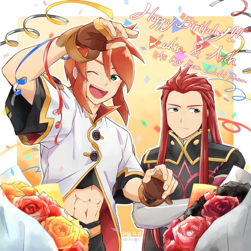 luke fon fabre and asch (tales of and 1 more) drawn by shiki_123