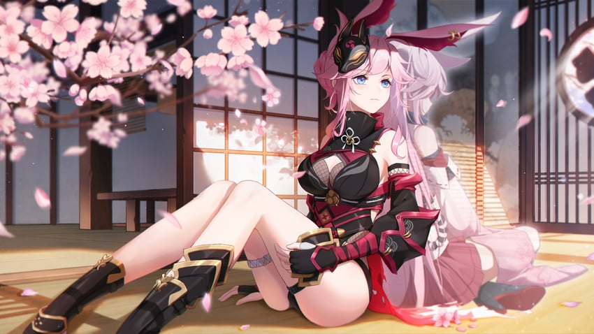 yae sakura and yae kasumi (honkai and 1 more) drawn by p-deng