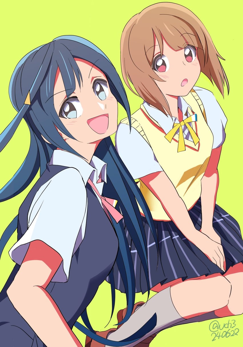 yuki setsuna and nakasu kasumi (love live! and 1 more) drawn by uchi