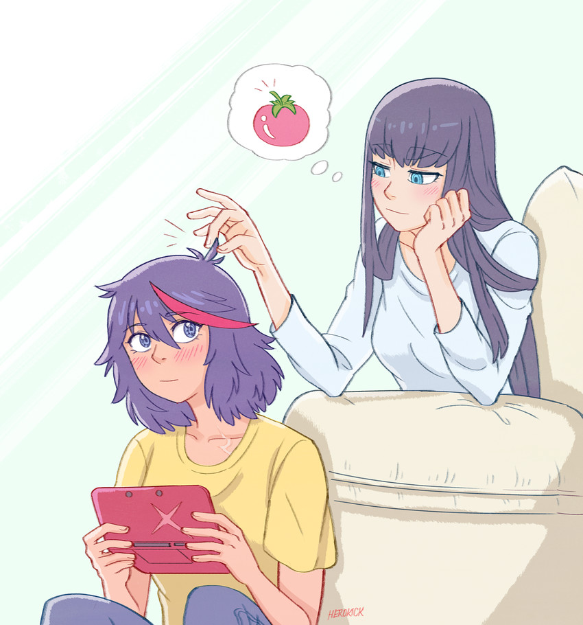 matoi ryuuko and kiryuuin satsuki (kill la kill) drawn by herokick
