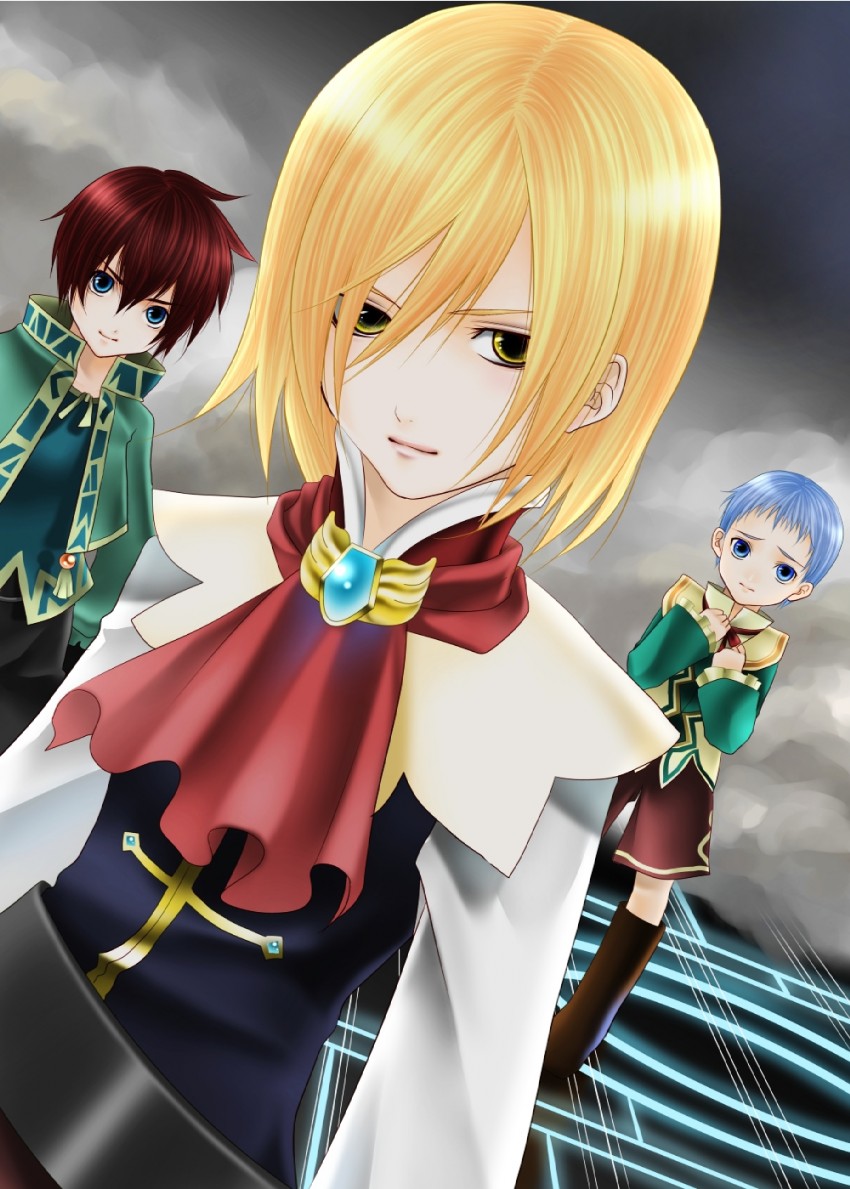asbel lhant, hubert ozwell, and richard (tales of and 1 more) drawn by amaya_maki
