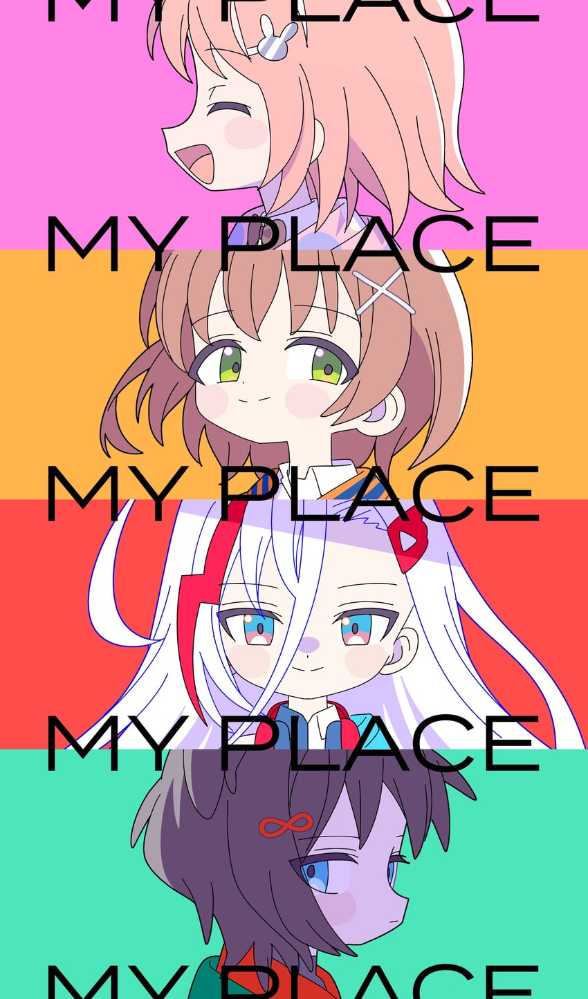 sakurano mimito, hidaka reina, houou karin, and ogami matoi (denonbu) drawn by numamomi
