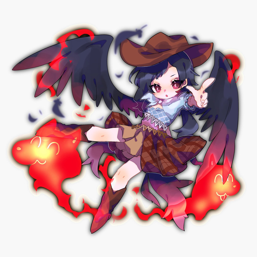 kurokoma saki and wolf spirit (touhou) drawn by ayahi_4