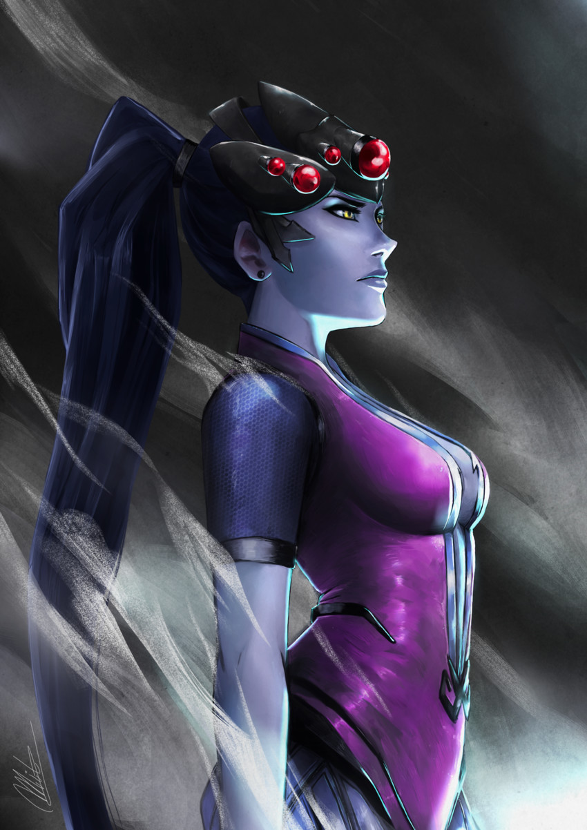 widowmaker (overwatch and 1 more) drawn by styzers
