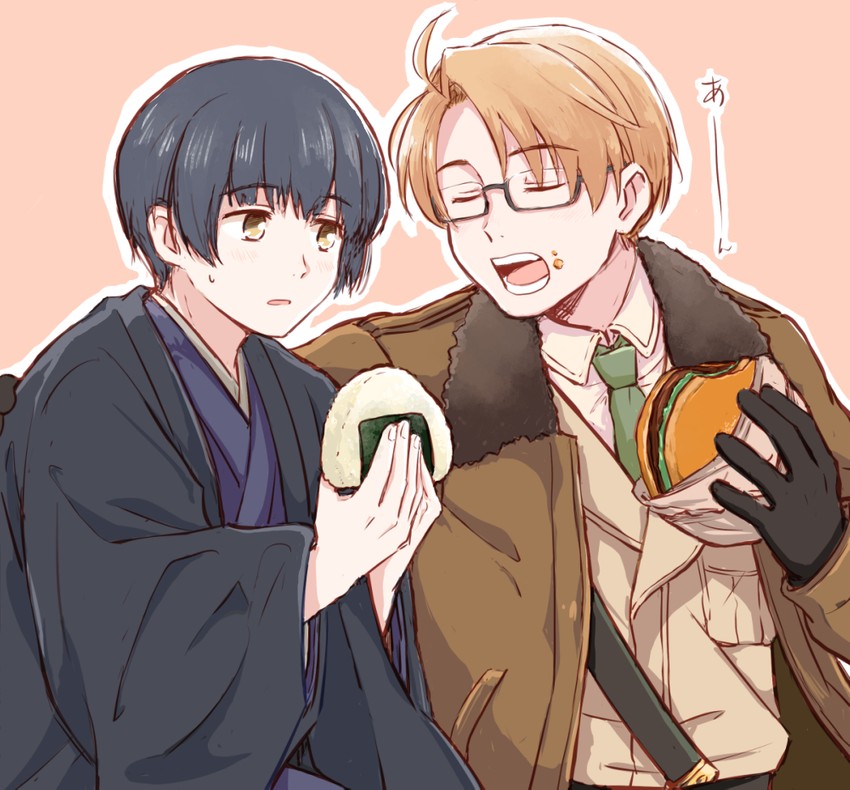 america and japan (axis powers hetalia) drawn by takeshi_(mononohu20)