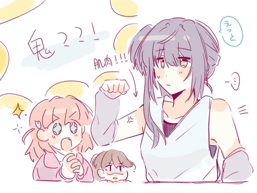hinoshita kaho, fujishima megumi, and otomune kozue (love live! and 2 more) drawn by woodonly