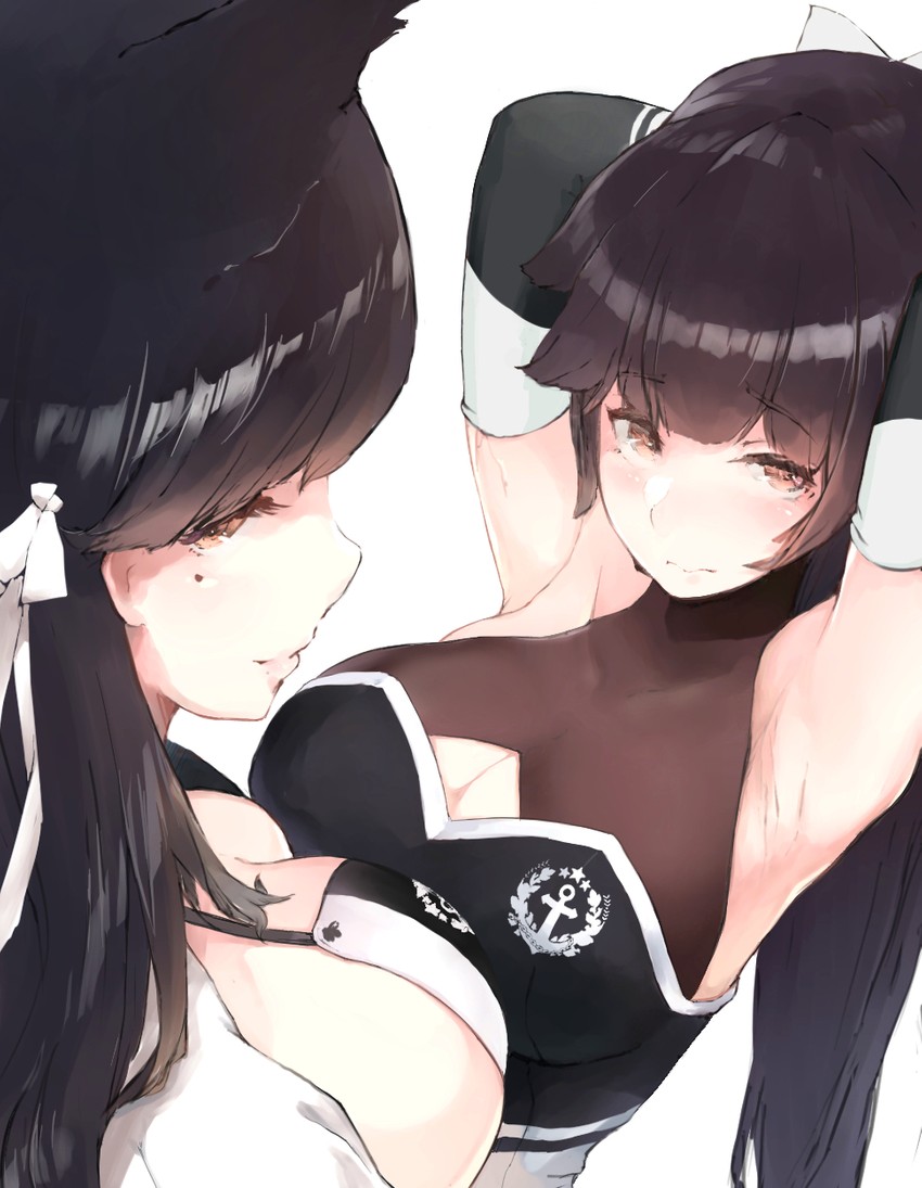atago and takao (azur lane) drawn by chikin_tamago